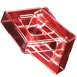 futuristic 3d red glass shapes